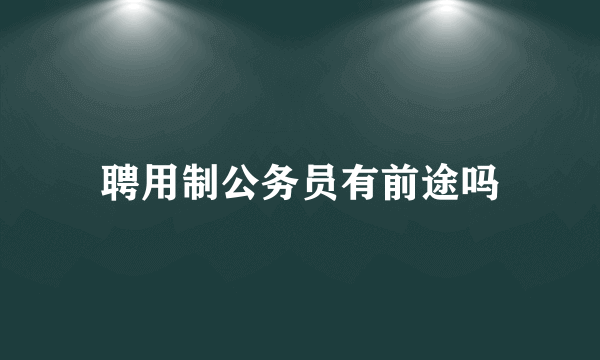 聘用制公务员有前途吗