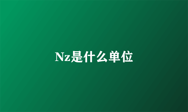 Nz是什么单位