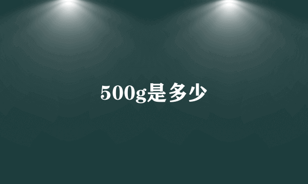 500g是多少