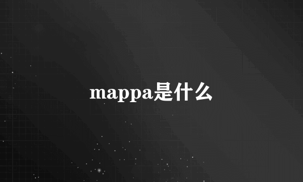 mappa是什么