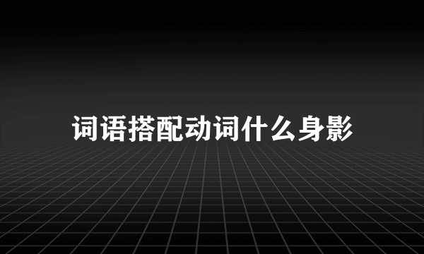 词语搭配动词什么身影