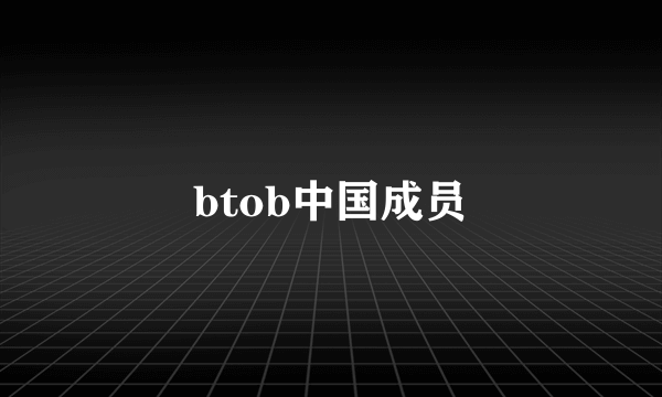 btob中国成员