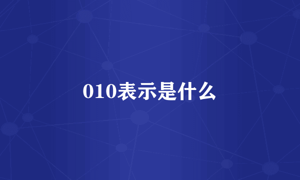 010表示是什么