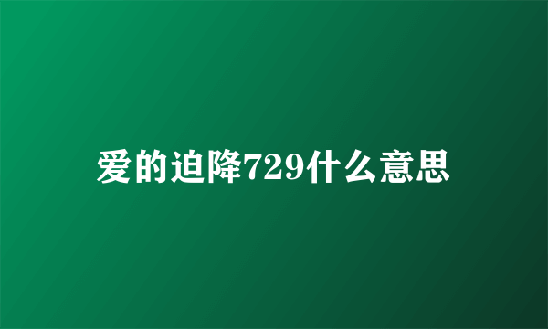 爱的迫降729什么意思