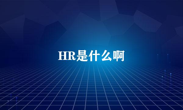 HR是什么啊