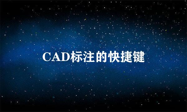 CAD标注的快捷键