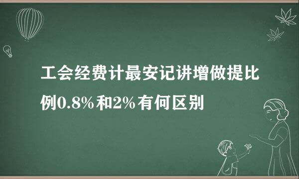 工会经费计最安记讲增做提比例0.8%和2%有何区别