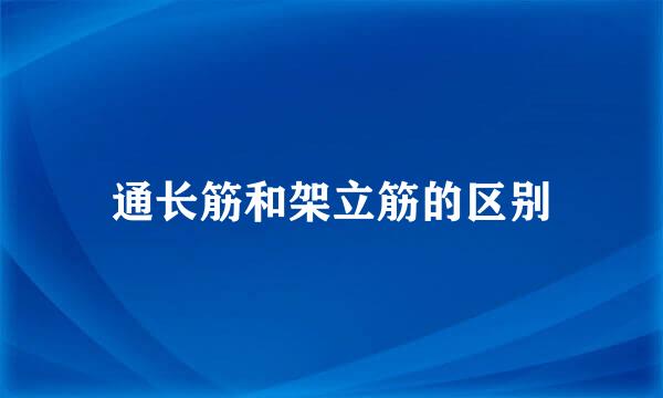 通长筋和架立筋的区别