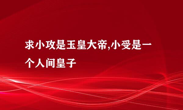 求小攻是玉皇大帝,小受是一个人间皇子