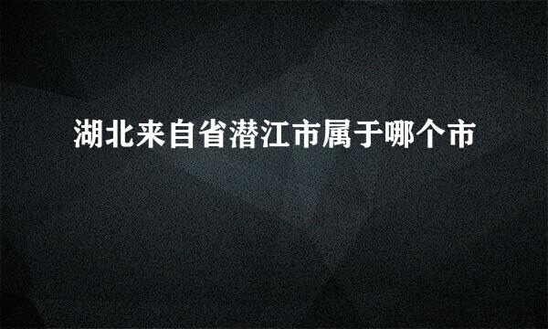 湖北来自省潜江市属于哪个市