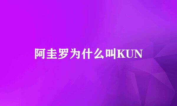 阿圭罗为什么叫KUN