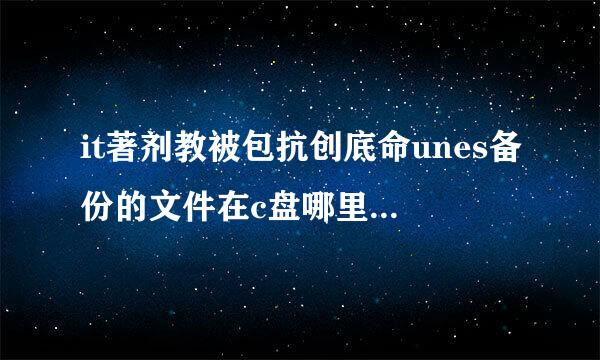 it著剂教被包抗创底命unes备份的文件在c盘哪里组想根属食格石边非