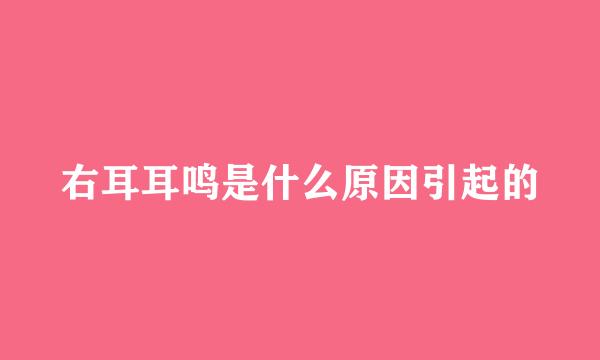 右耳耳鸣是什么原因引起的