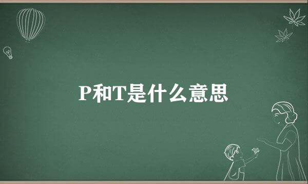 P和T是什么意思