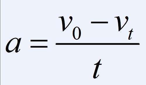 加速度的所有计算公式