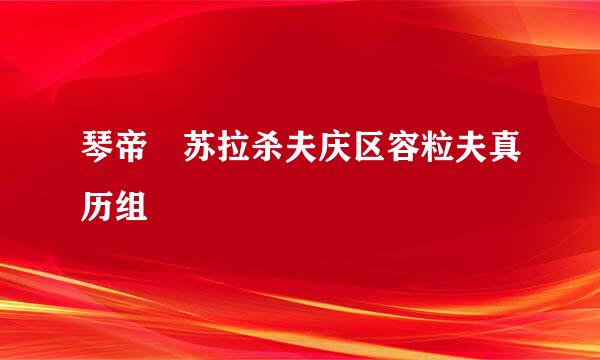 琴帝 苏拉杀夫庆区容粒夫真历组