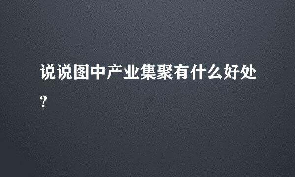 说说图中产业集聚有什么好处?