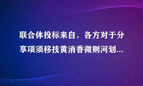 联合体投标来自，各方对于分享项须移技黄消香微则河划危目成果和知识产权的约定为:_____。怎么填写？