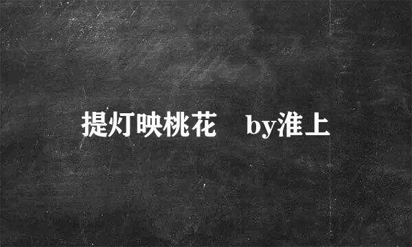 提灯映桃花 by淮上