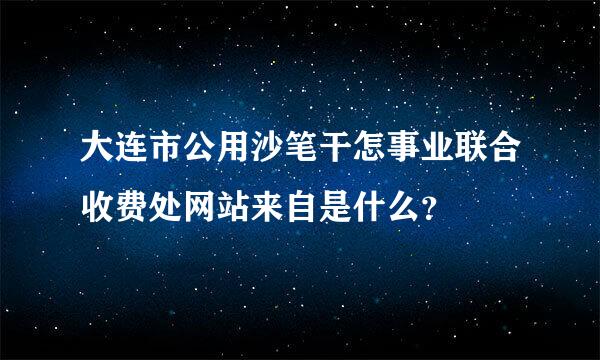 大连市公用沙笔干怎事业联合收费处网站来自是什么？