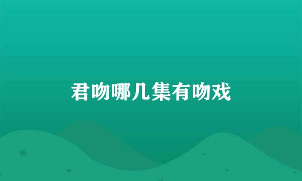 君吻哪几集有吻戏