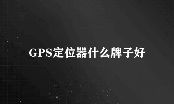 GPS定位器什么牌子好