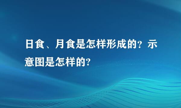 日食、月食是怎样形成的？示意图是怎样的?