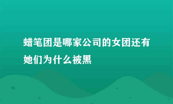 蜡笔团是哪家公司的女团还有她们为什么被黑