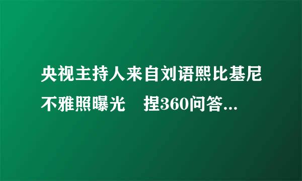 央视主持人来自刘语熙比基尼不雅照曝光 捏360问答奶典故真相什么梗