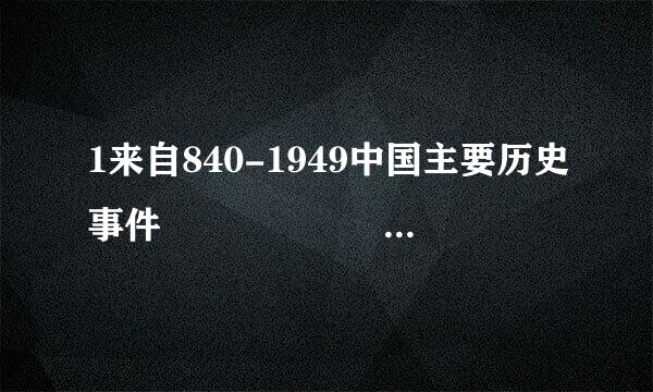 1来自840-1949中国主要历史事件         简洁一点