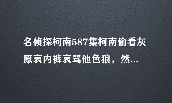 名侦探柯南587集柯南偷看灰原哀内裤哀骂他色狼，然后柯南说“真正的色狼是躺着不说话继续看的”