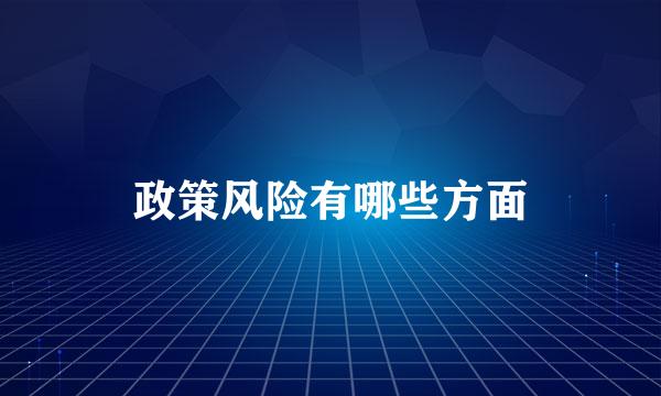 政策风险有哪些方面