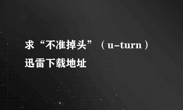 求“不准掉头”（u-turn）迅雷下载地址