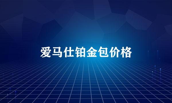 爱马仕铂金包价格