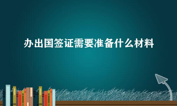 办出国签证需要准备什么材料