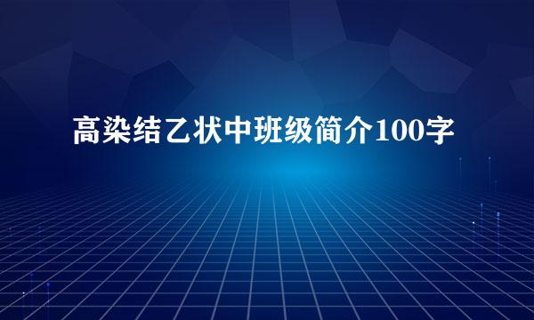 高染结乙状中班级简介100字