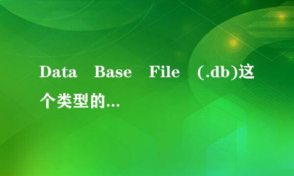 Data Base File (.db)这个类型的文演新雨仍部叫我娘粉件怎么打开？