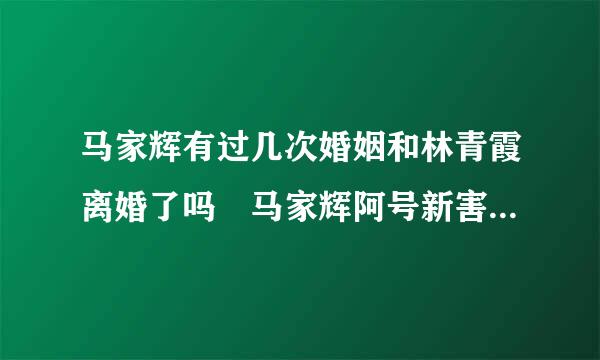 马家辉有过几次婚姻和林青霞离婚了吗 马家辉阿号新害所按的历任