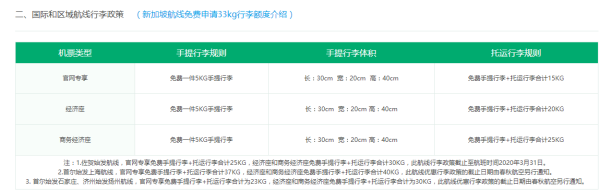 春秋航空行李规定