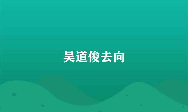 吴道俊去向