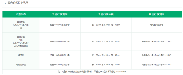 春秋航空行李规定