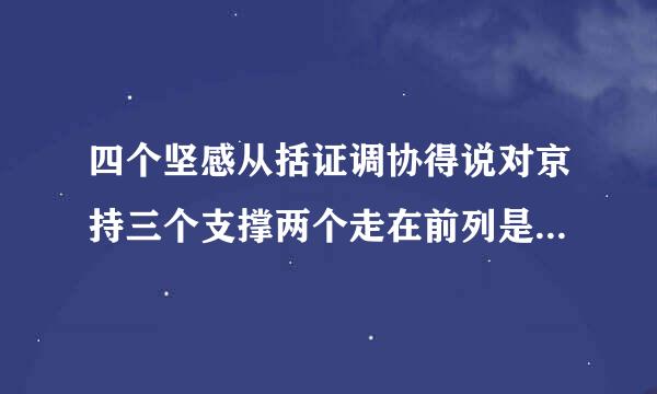 四个坚感从括证调协得说对京持三个支撑两个走在前列是什么意思