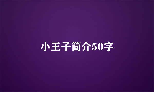 小王子简介50字