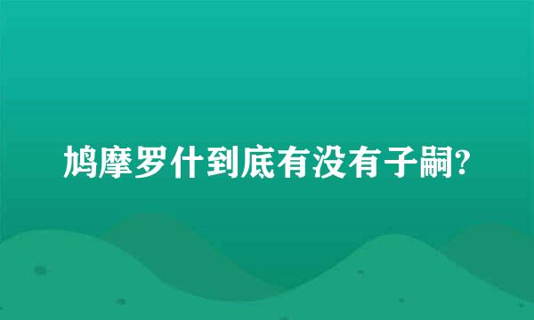 鸠摩罗什到底有没有子嗣?