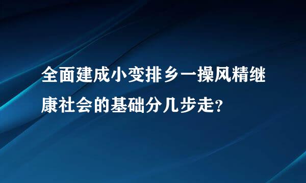 全面建成小变排乡一操风精继康社会的基础分几步走？