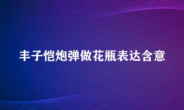 丰子恺炮弹做花瓶表达含意