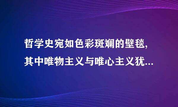 哲学史宛如色彩斑斓的壁毯,其中唯物主义与唯心主义犹如浓粗的经线贯穿上下,而辩证法与形而上学如同纬线交织其中...