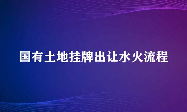 国有土地挂牌出让水火流程