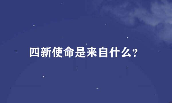 四新使命是来自什么？