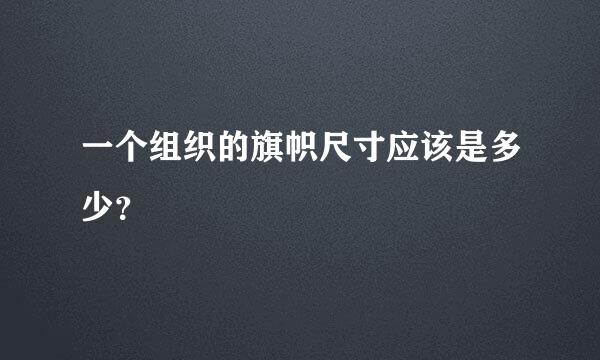 一个组织的旗帜尺寸应该是多少？